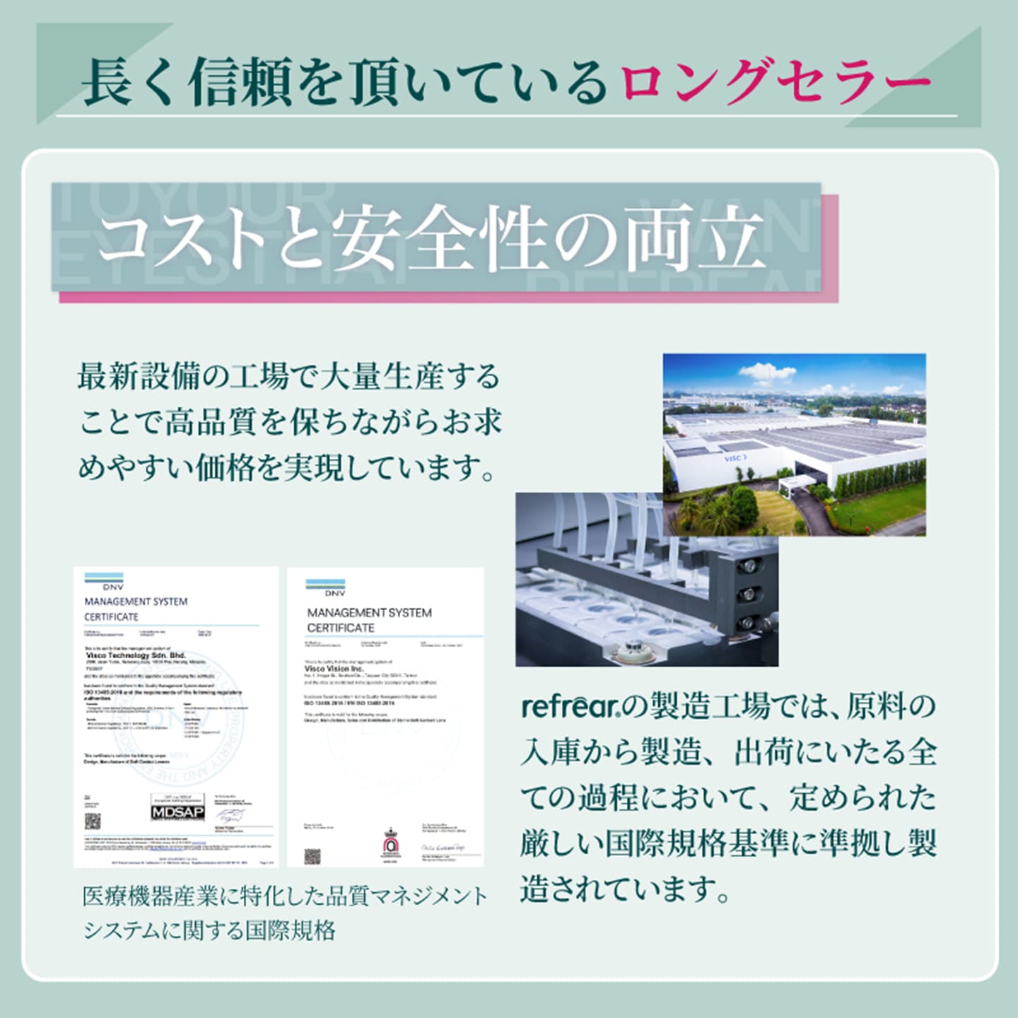 ワンデーリフレアUV モイスチャー38のコンタクトレンズの快適の秘密