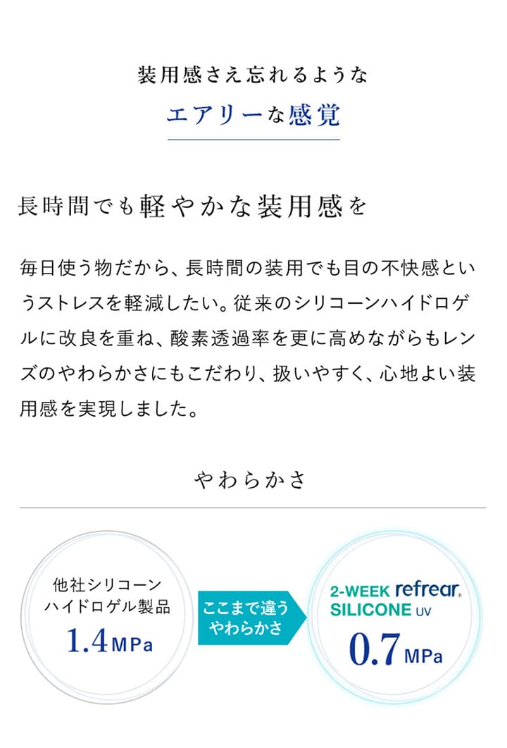 2week Refrear シリコーンUV クリアコンタクトレンズ