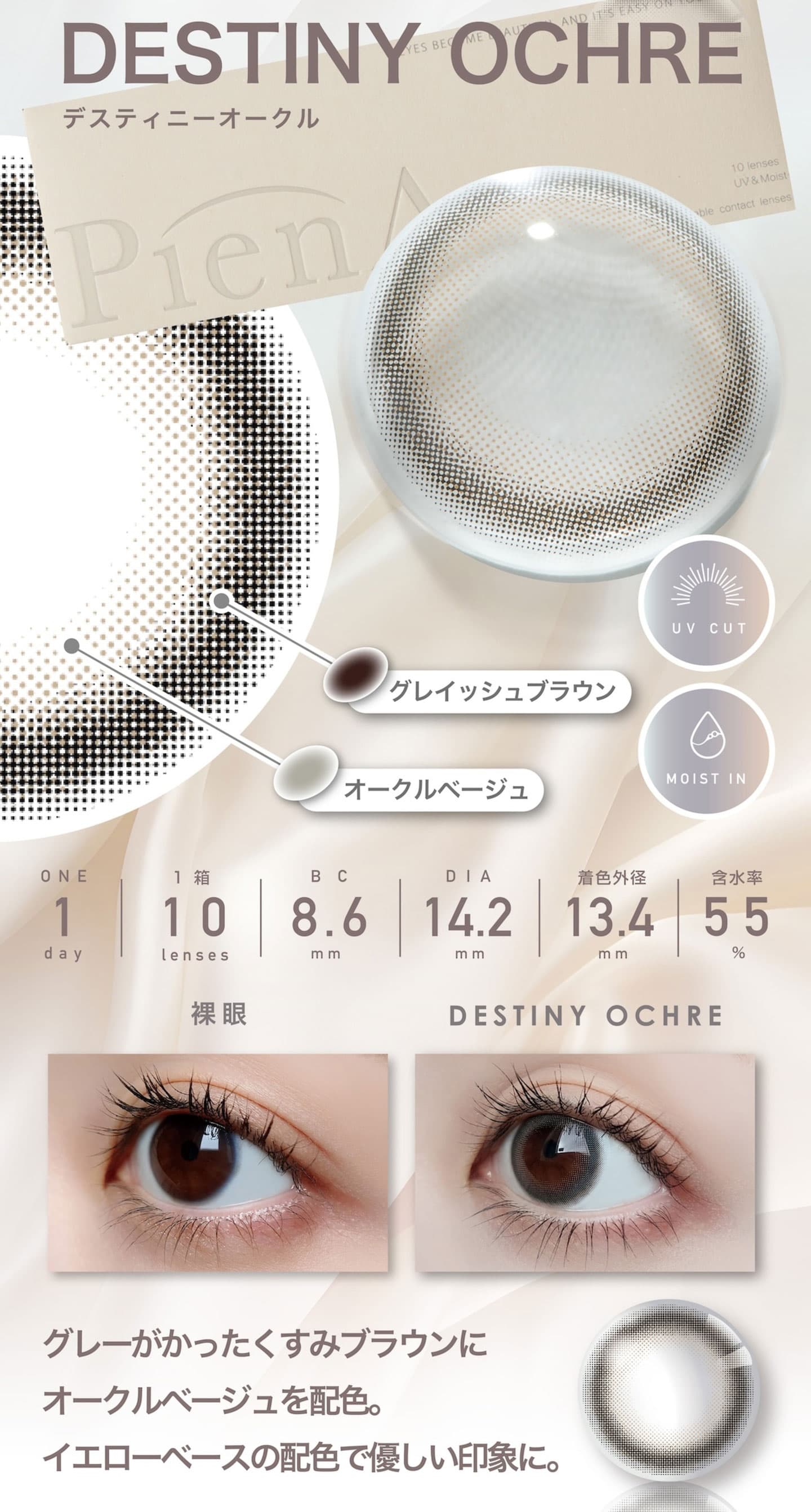 ピエナージュワンデー (PienAge 1day) - デスティニーオークル(DESTINY OCHRE)