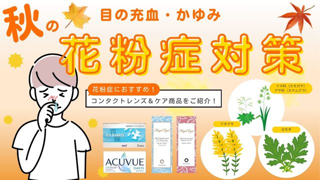 秋の花粉には非イオン性コンタクトレンズがおすすめ