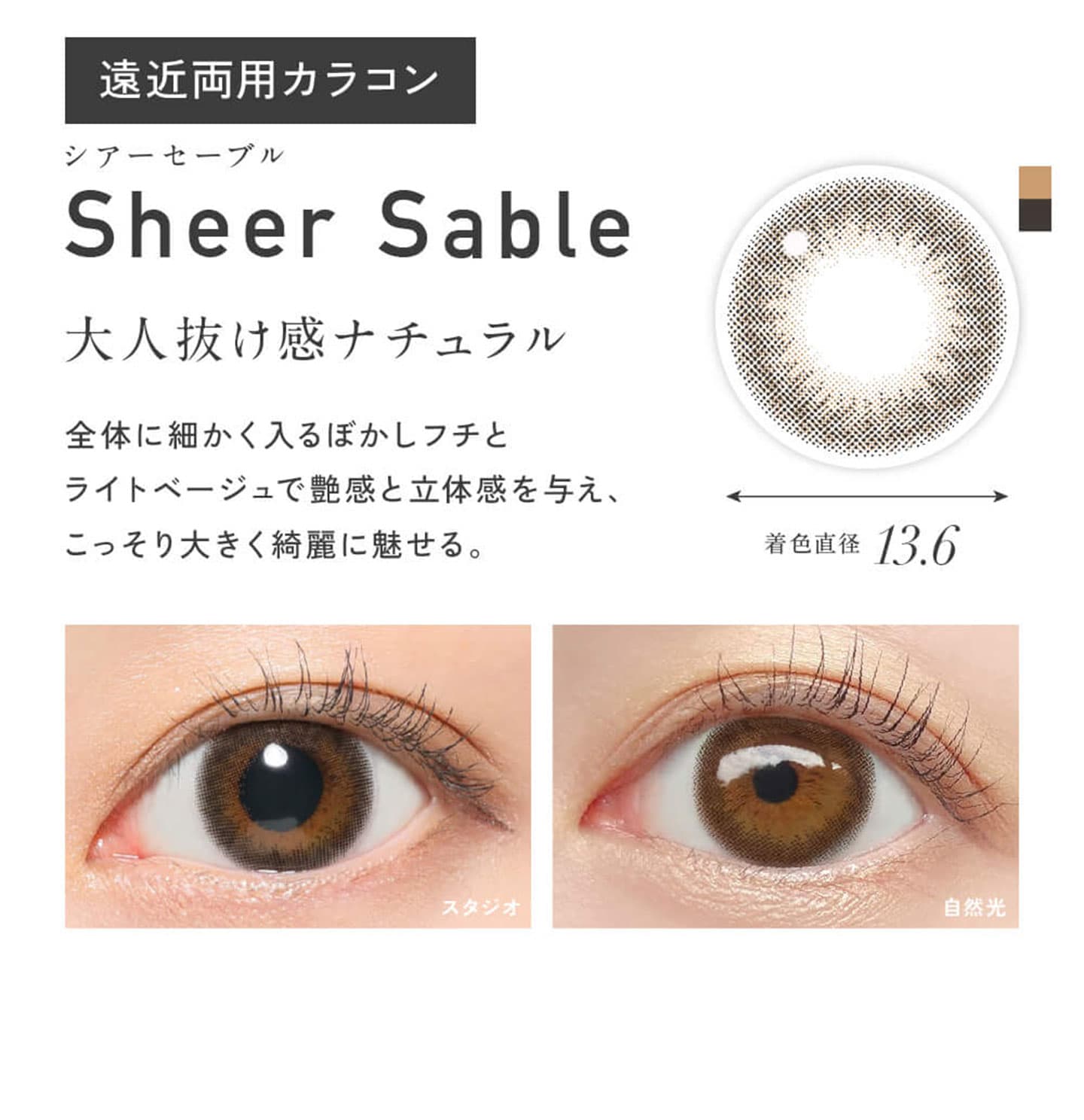レヴィア (ReVIA) マルチフォーカルワンデー - シアーセーブル(Sheer Sable)