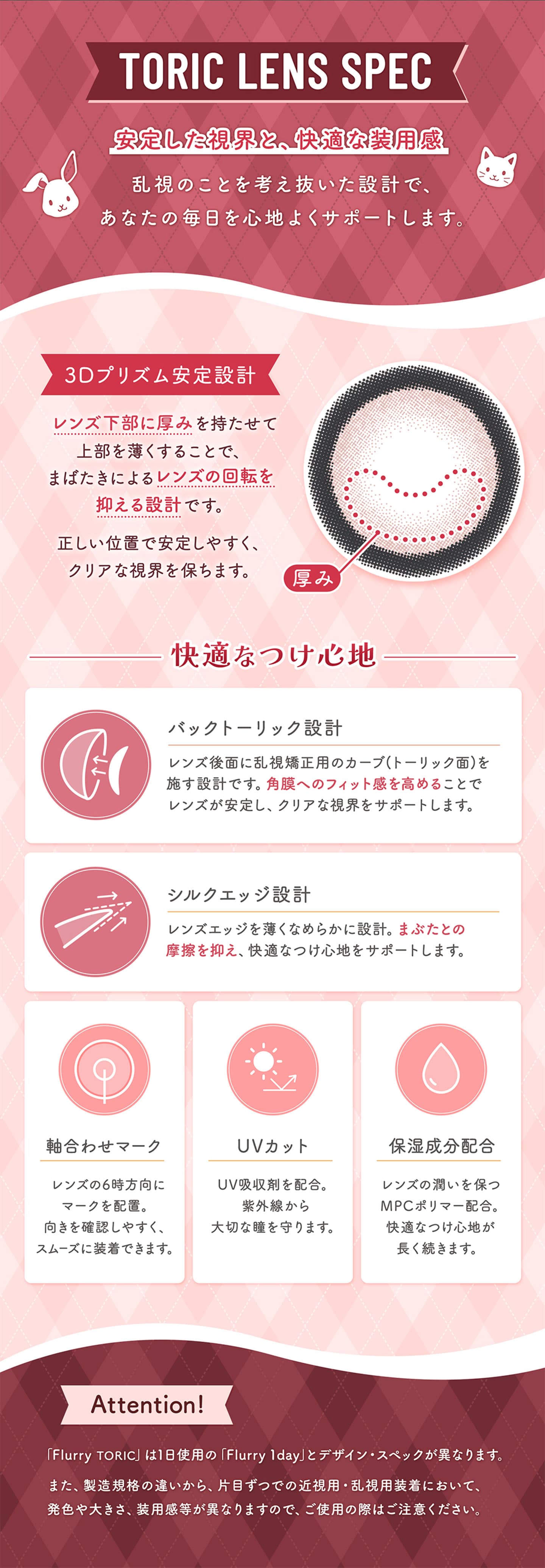 フルーリートーリック (Flurry TORIC) カラコン ポイント