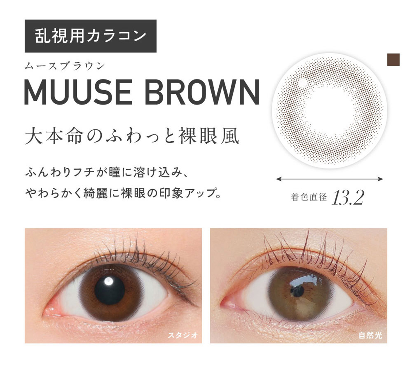 レヴィア トーリック ワンデー (ReVIA TORIC 1day)  - ムースブラウン（Muuse Brown）