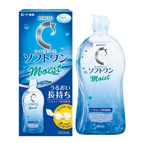 ロートcキューブ ソフトワンモイスト 500ml [コンタクトレンズ 洗浄液 