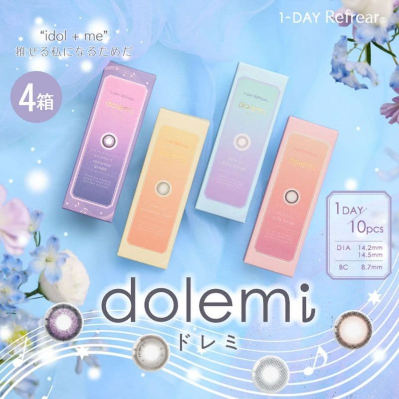 =LOVE(イコラブ)まいかちゃんカラコン「ワンデーリフレア ドレミ (1DAY Refrear dolemi) 」4箱セット